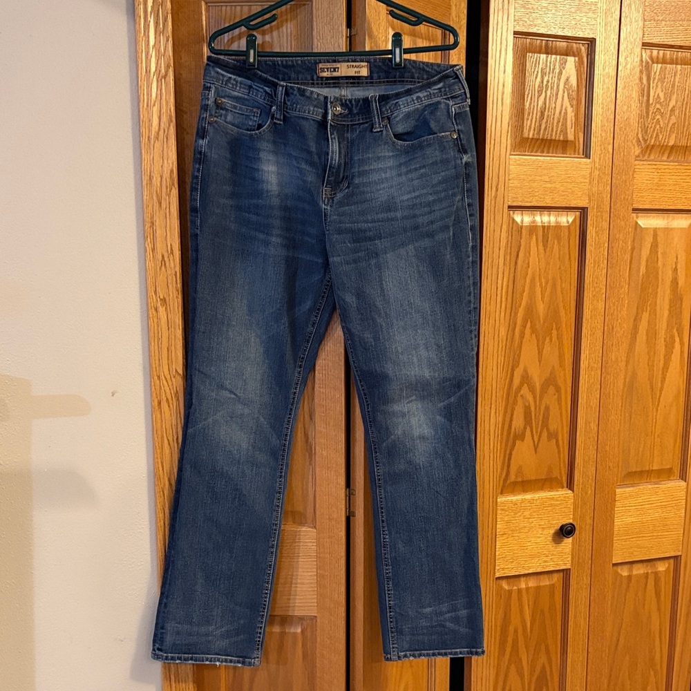 Seven7 Men's Straight Jeans in Medium Blue